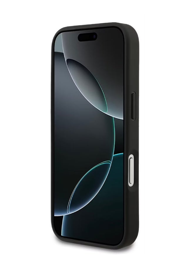 Guess MagSafe PU Leather Case with Triangle Logo for iPhone 17 Pro Max - Black - Image 3